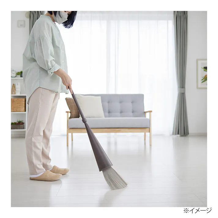立つほうきロング ブラウン