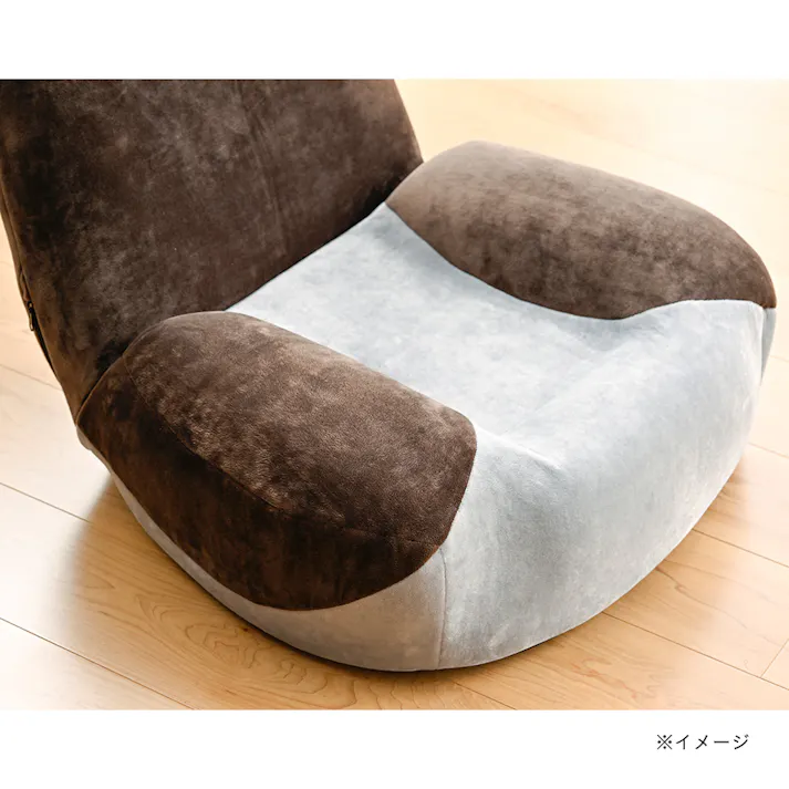 and cute 包み込まれる肘置き座椅子 ブラウン 幅64cm 奥行52~102cm 高さ25~54.5cm 3種のウレタン クッション性 リクライニング