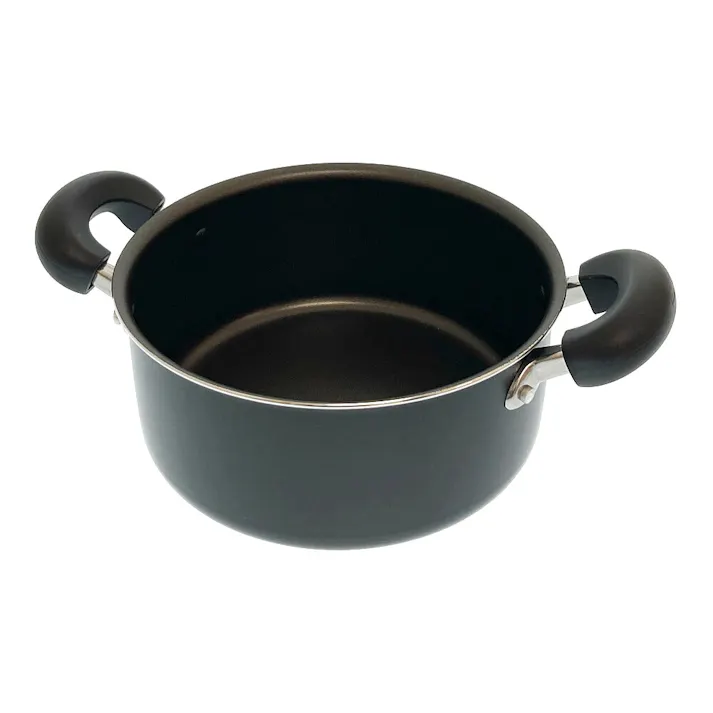 ガス火専用 ふっ素アルミ両手鍋 20cm