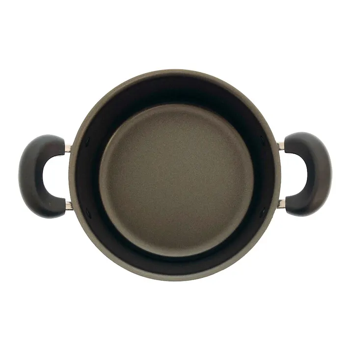 ガス火専用 ふっ素アルミ両手鍋 20cm