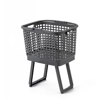 高さが変えられる腰らくバスケット グレー