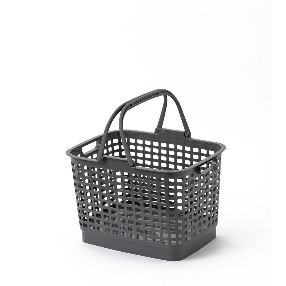 高さが変えられる腰らくバスケット グレー | バスケット・ランドリー