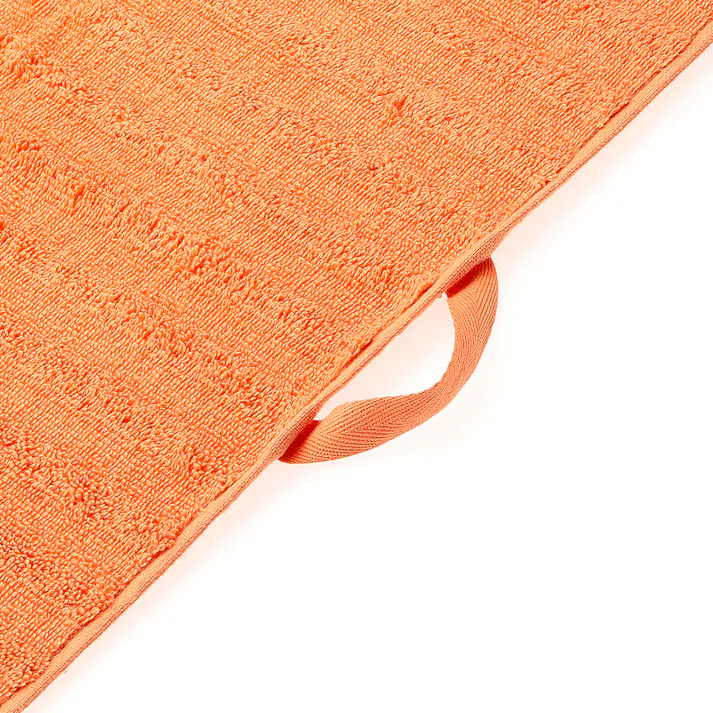 ふっくらドビーボーダー スリムバスタオル オレンジ
