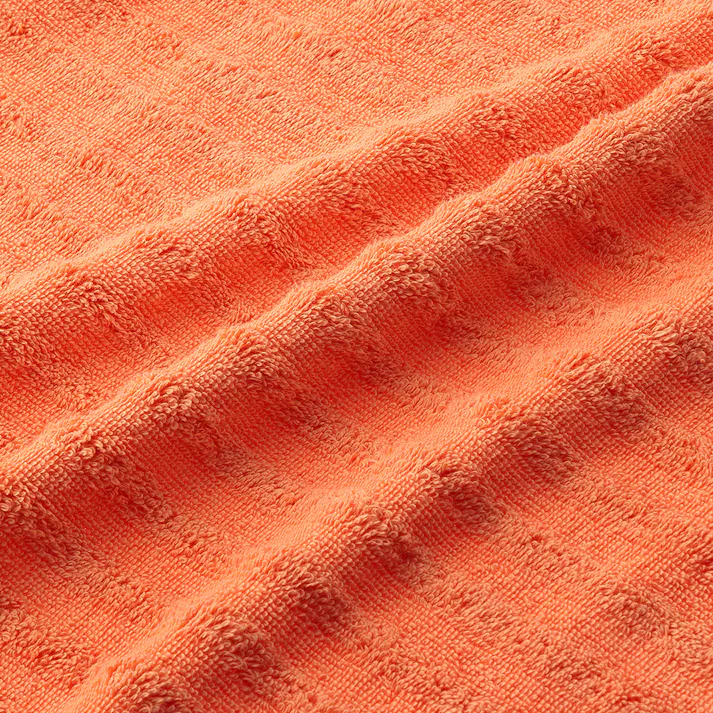 ふっくらドビーボーダー スリムバスタオル オレンジ