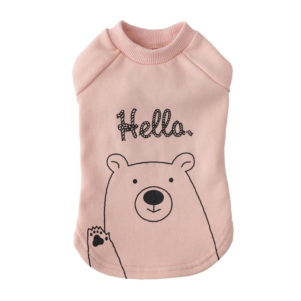 くまプリントカットソー ピンク Sサイズ ペット服(犬の服)(販売
