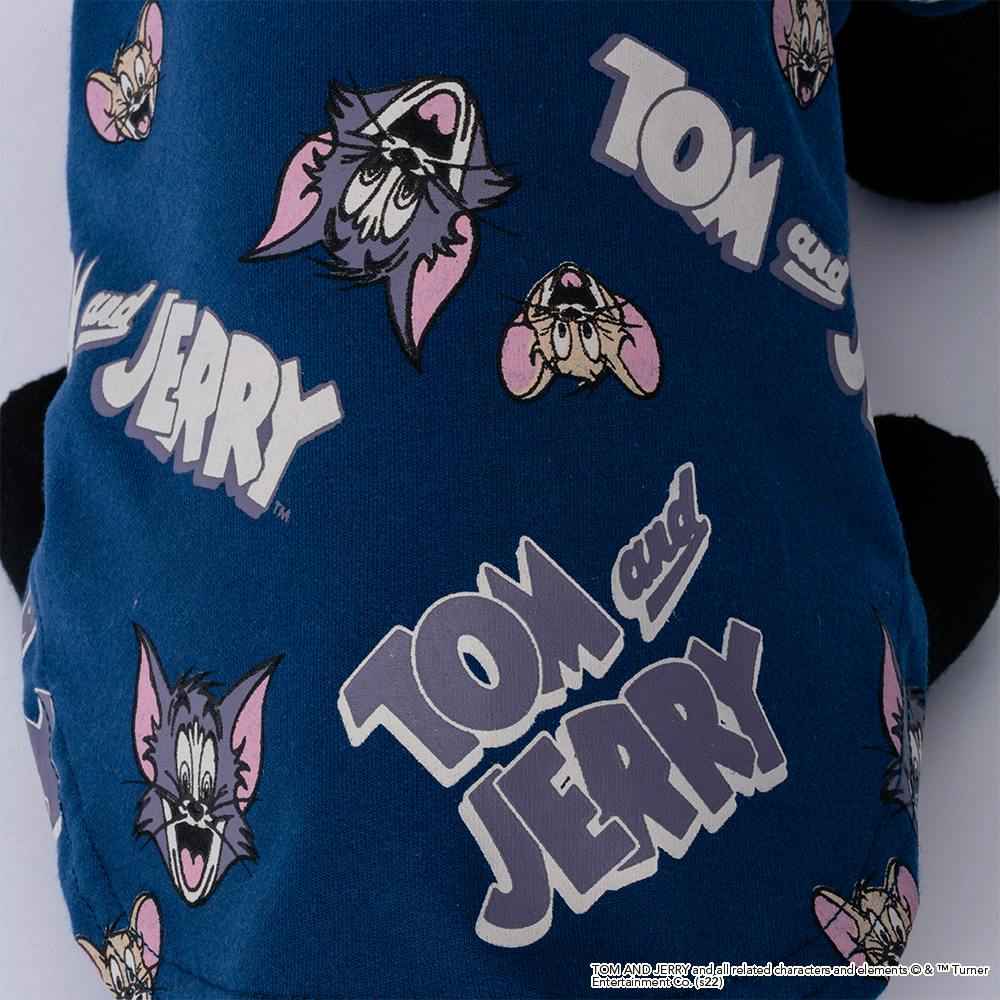 トムジェリ様　犬服ハンドメイド　オーダー品 Tom and Jerry トムとジェリー ペット犬服帽子付き犬服 秋冬着