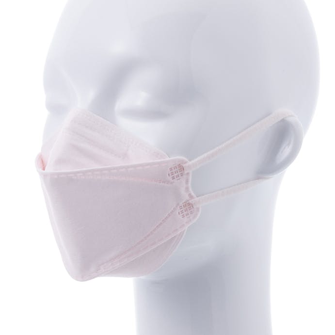 やわらかふわふわ素材の立体型不織布マスク 小さめ ピンク 30枚