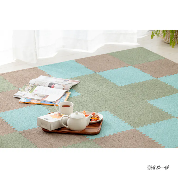 &Pet 縁付制菌防臭ジョイントマット モカ 30.5×30.5cm 9枚組セット