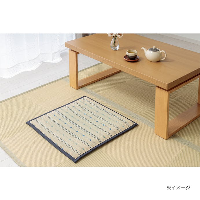 い草 座布団 葵 ネイビー 55×55cm(販売終了)