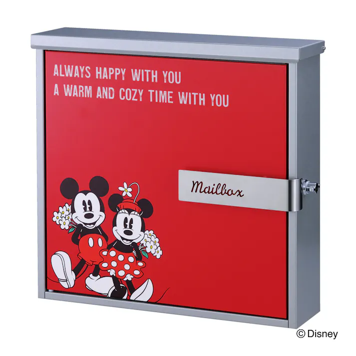 カインズ オリジナル ディズニーポスト ミッキー&ミニー DC-LPC-21 郵便ポスト 幅41.2cm 高さ40cm 奥行11.3cm【別送品】