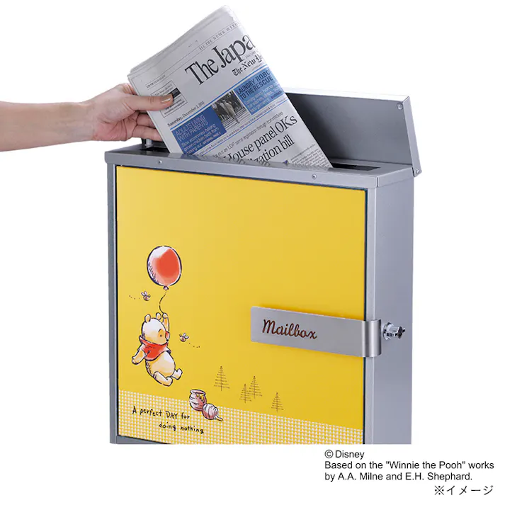 カインズ オリジナル ディズニーポスト くまのプーさん DC-LPC-31 郵便ポスト 幅41.2cm 高さ40cm 奥行11.3cm【別送品】