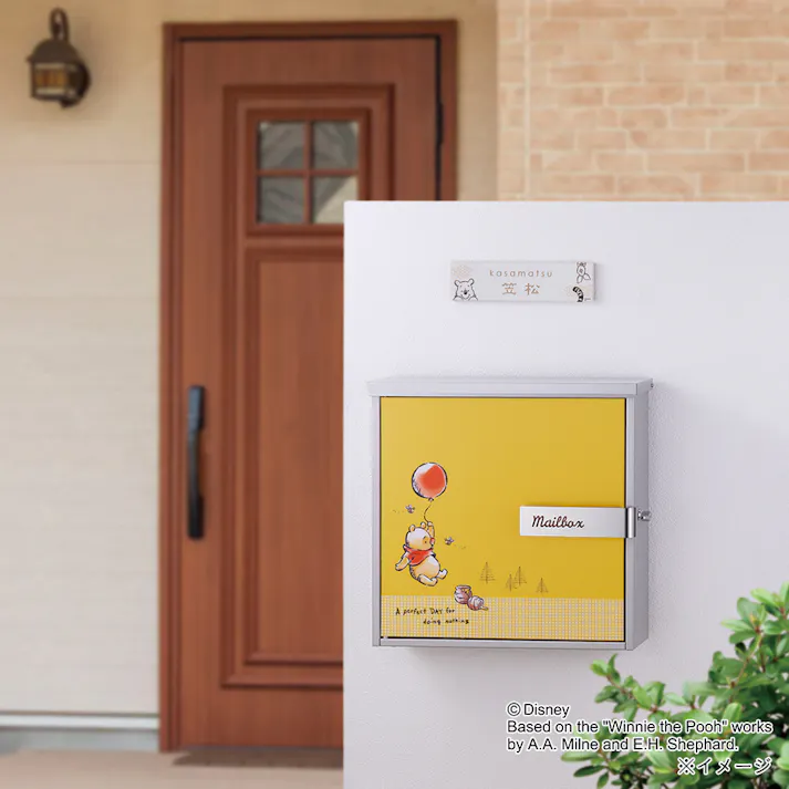 カインズ オリジナル ディズニーポスト くまのプーさん DC-LPC-31 郵便ポスト 幅41.2cm 高さ40cm 奥行11.3cm【別送品】