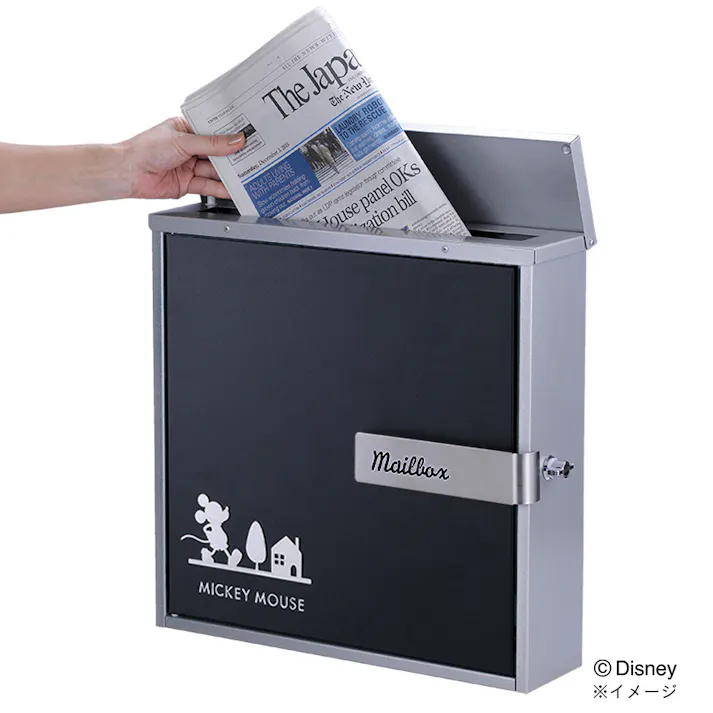 カインズ オリジナル ディズニーポスト ミッキーマウス DC-LPE-12 郵便ポスト 幅41.2cm 高さ40cm 奥行11.3cm【別送品】
