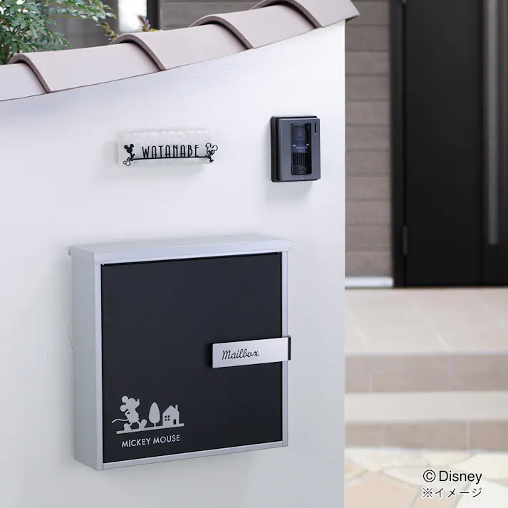 カインズ オリジナル ディズニーポスト ミッキーマウス DC-LPE-12 郵便ポスト 幅41.2cm 高さ40cm 奥行11.3cm【別送品】