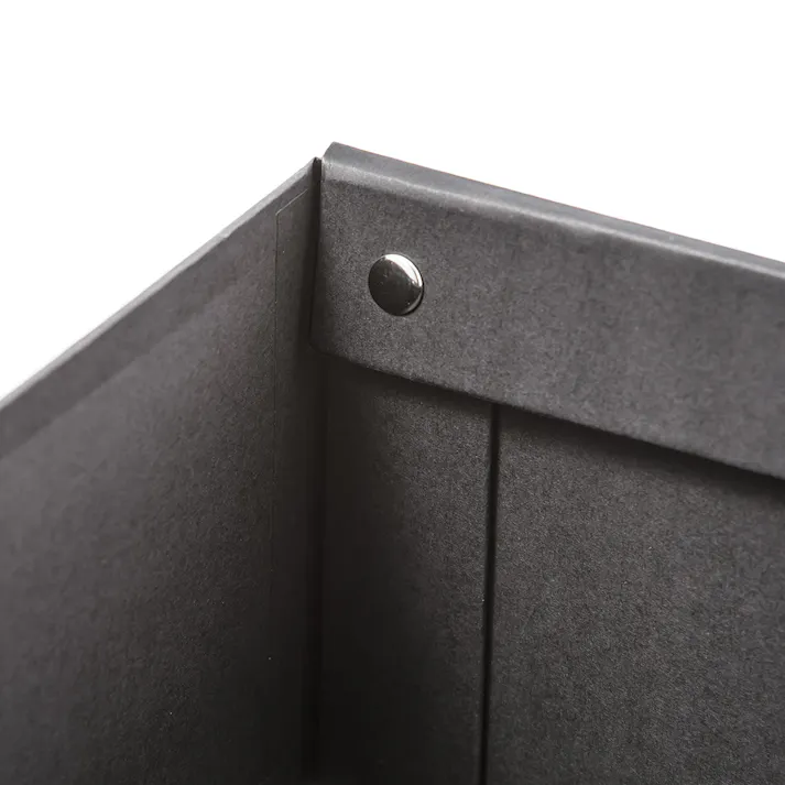 フタ付き収納BOX 深型 ブラック