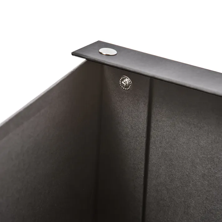 フタ付き収納BOX 深型 ブラック