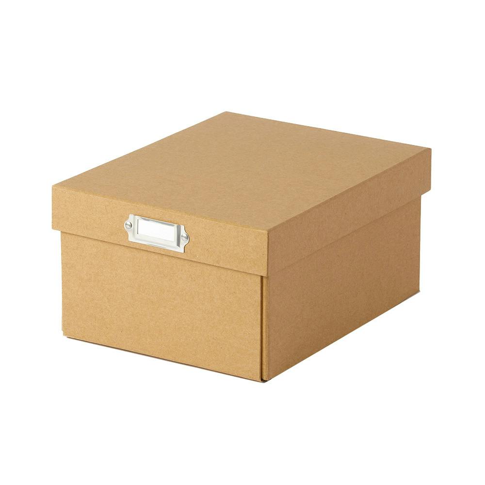フタ付き収納BOX 深型(小) ナチュラル 整理トレー フタ付き収納BOX 深型(小) ナチュラル 整理トレー