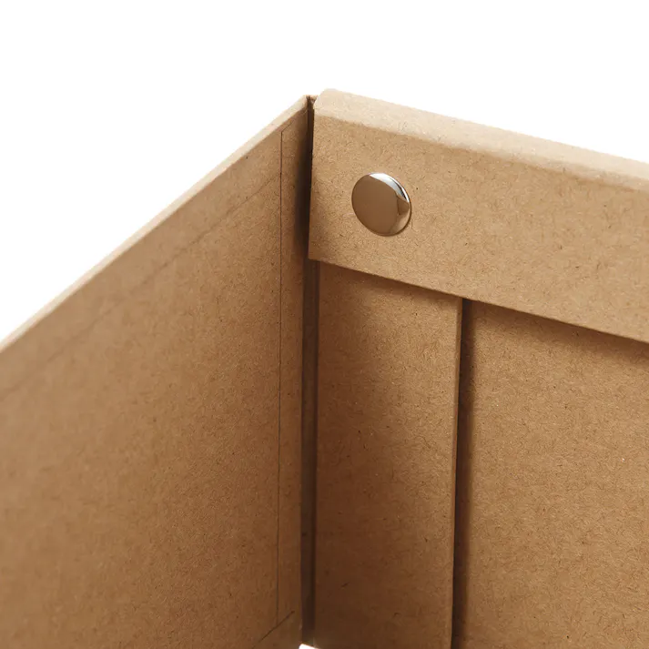 フタ付き収納BOX 浅型(小) ナチュラル