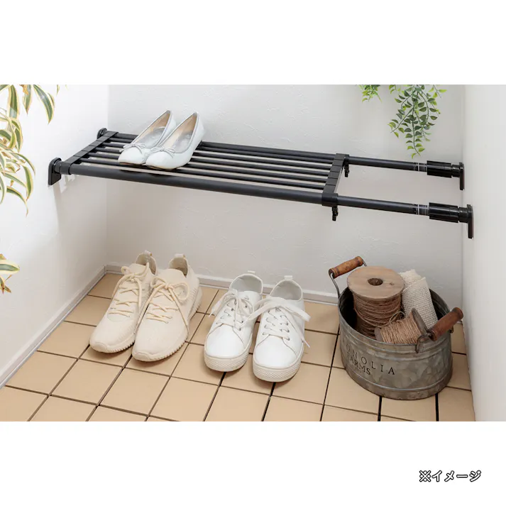 強力突っ張り棚 マットブラック CHTAI-1B