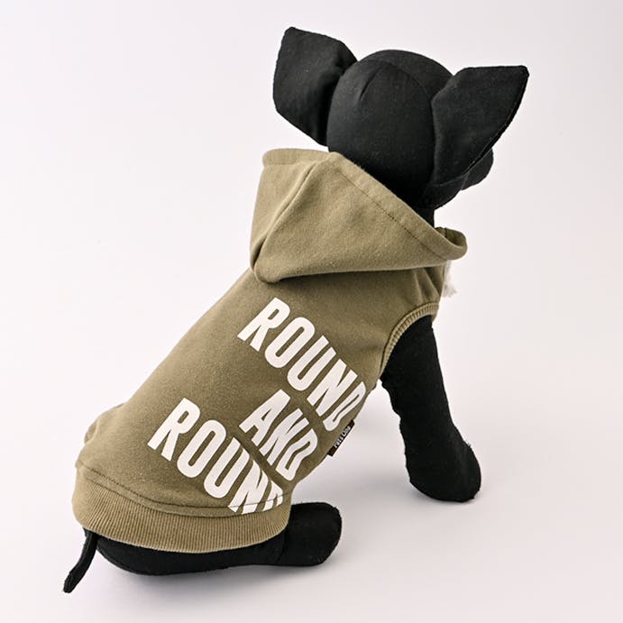 スポーティプリントパーカー カーキ SDサイズ ペット服(犬の服)(販売終了)