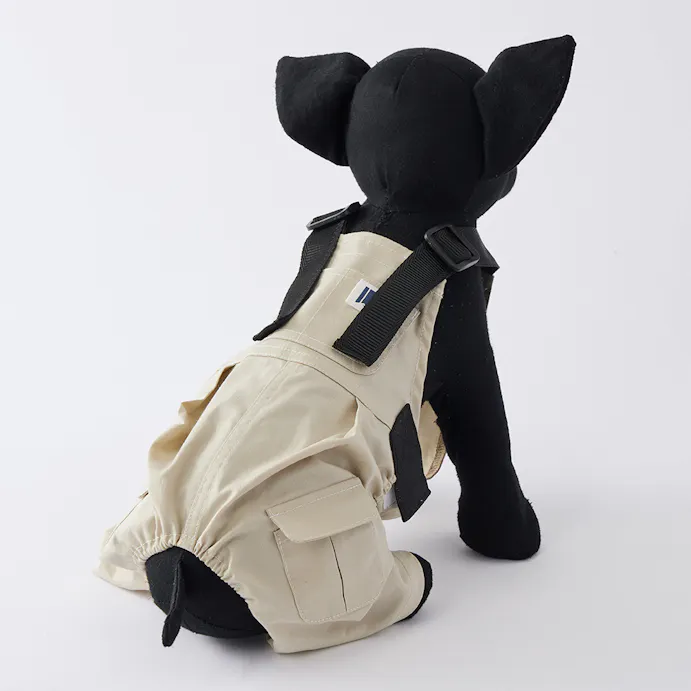 22春夏 ワークサロペット ベージュ Mサイズ ペット服 犬の服 ホームセンター通販 カインズ