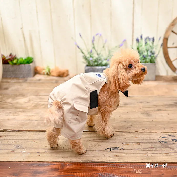 22春夏 ワークサロペット ベージュ Mサイズ ペット服 犬の服 ホームセンター通販 カインズ