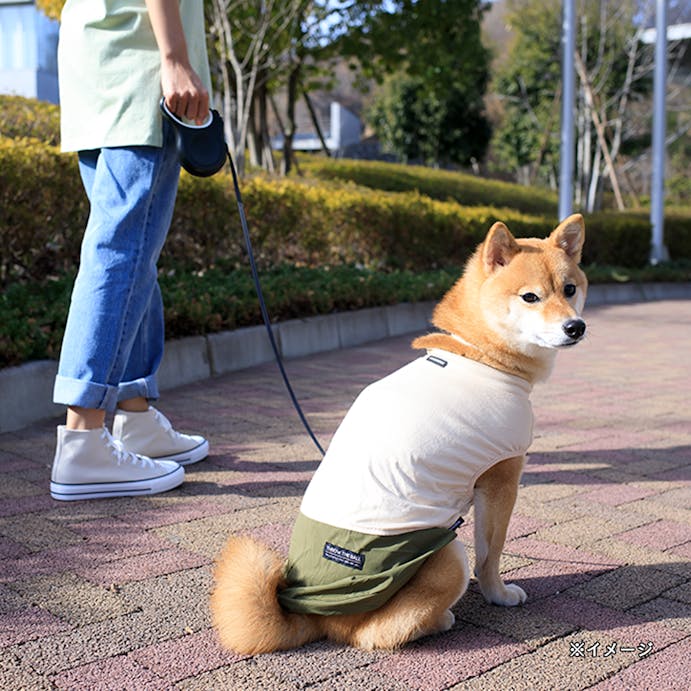 ウエストスピンドルカットソー カーキ Sサイズ ペット服(犬の服)(販売終了)