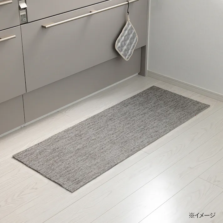 全面吸着洗えるキッチンマット ベージュグレー 45×120cm