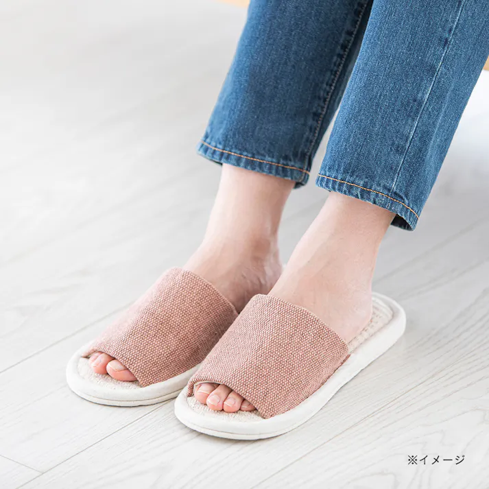 ふんわりコットンスリッパ ピンク 24~26cm