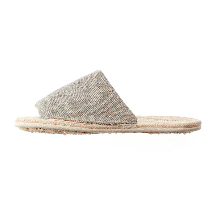 ふんわりコットンフラットスリッパ グレー 26~28cm