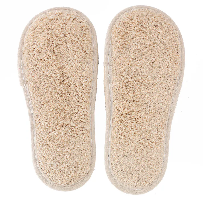 ふんわりコットンフラットスリッパ グレー 26~28cm