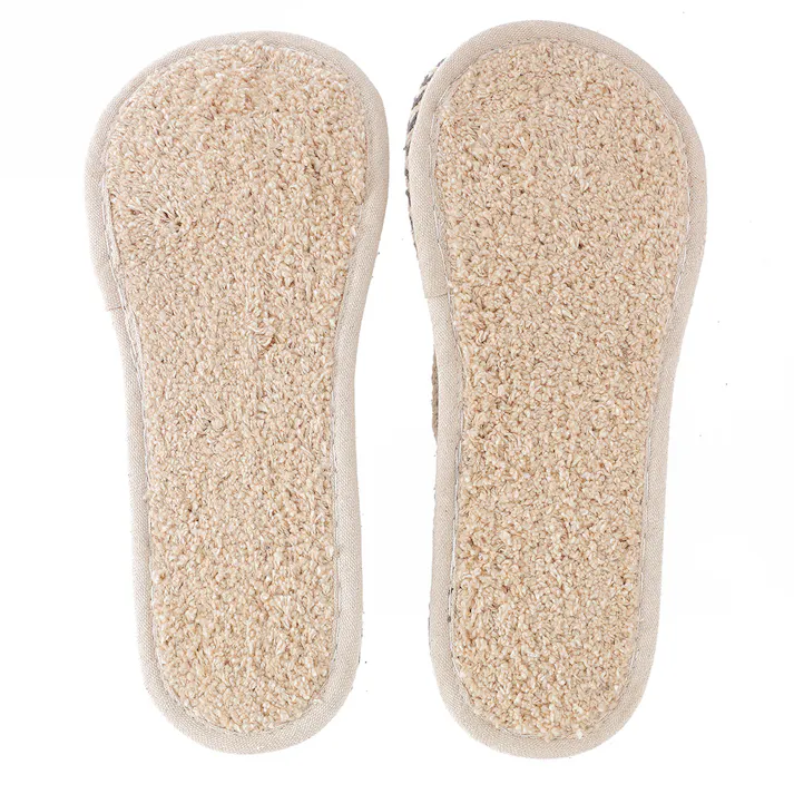 ふんわりコットン鼻緒スリッパ グレー 26~28cm