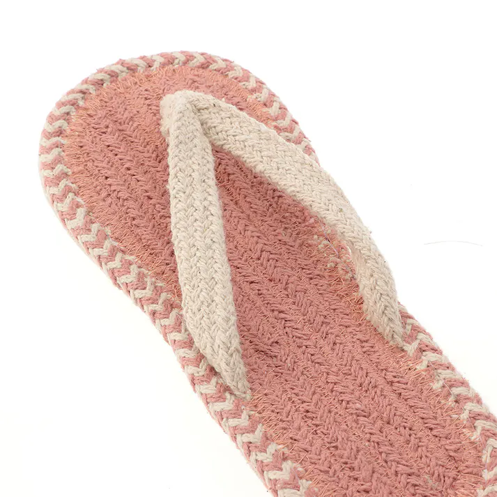 ふんわりコットン鼻緒スリッパ ピンク 24~26cm