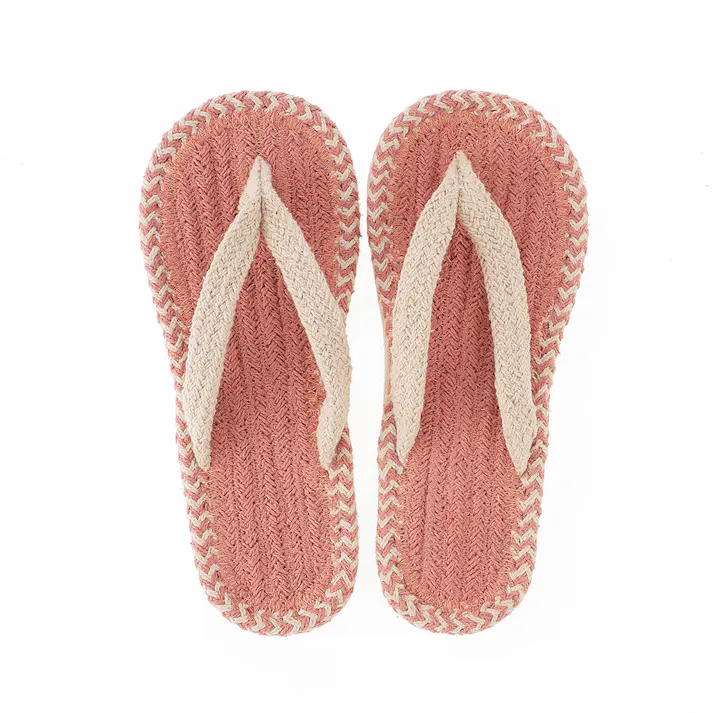 ふんわりコットン鼻緒スリッパ ピンク 24~26cm
