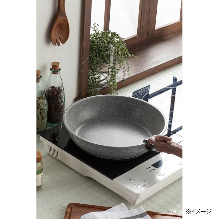 取っ手が外せるストーンマーブルフライパン 26cm ハンドルセット(販売終了)