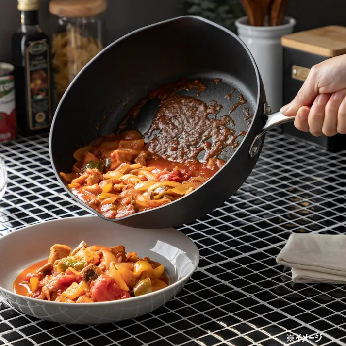 IH対応焦げ付きにくい フライパン26cm鍋型