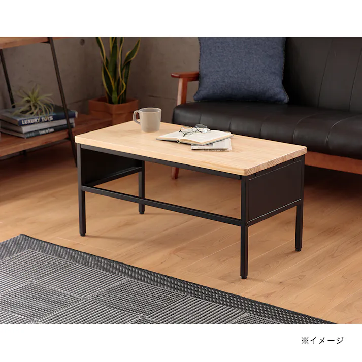 センターテーブル M-tetory ブラック 80×40×40cm