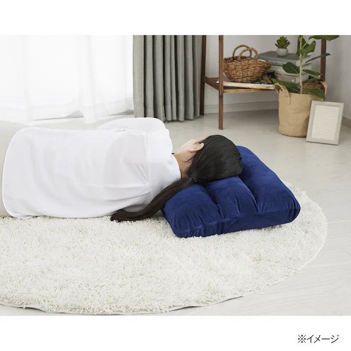 枕にもなる背もたれイス Lepoco ネイビー(販売終了)