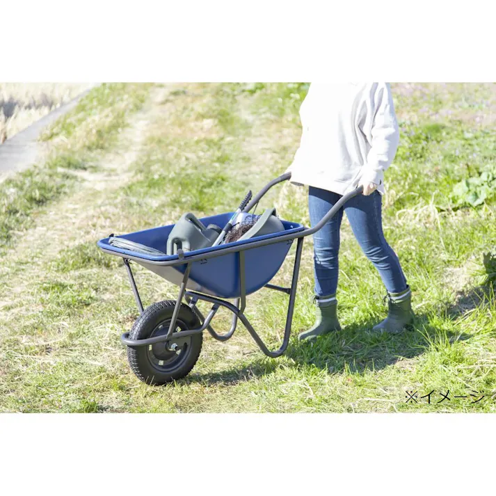 カインズ 重心が変えられる深型一輪車 ノーパンク ブルー CKI-02