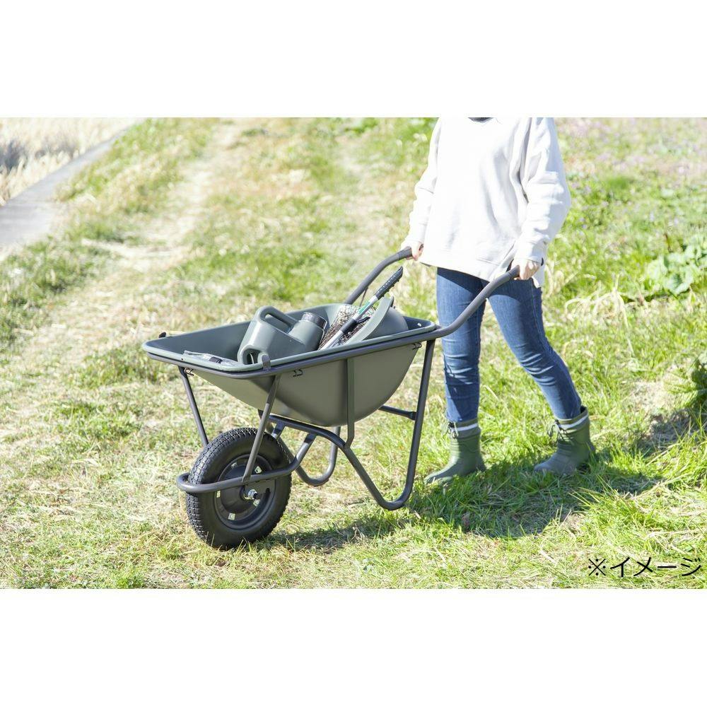 カインズ 重心が変えられる深型一輪車 ノーパンク ダーク