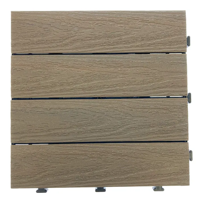 【ケース販売】カインズ 人工木ジョイントデッキ ストレート ダークブラウン 6枚入(販売終了)