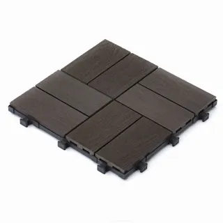 カインズ 人工木ジョイントデッキ 市松張り ダークブラウン 6枚入(販売終了)