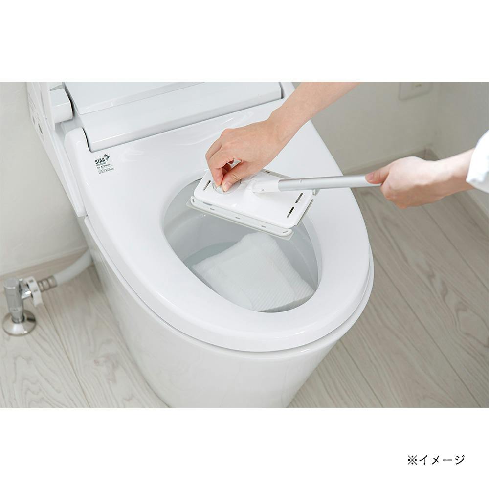 CAINZ 汚れたシートに触れずに捨てられる トイレ用床ワイパー 1本 | お