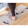 ずれにくい 防炎抗菌 拭ける 吸着キッチンマット メロディキャット 45×120cm