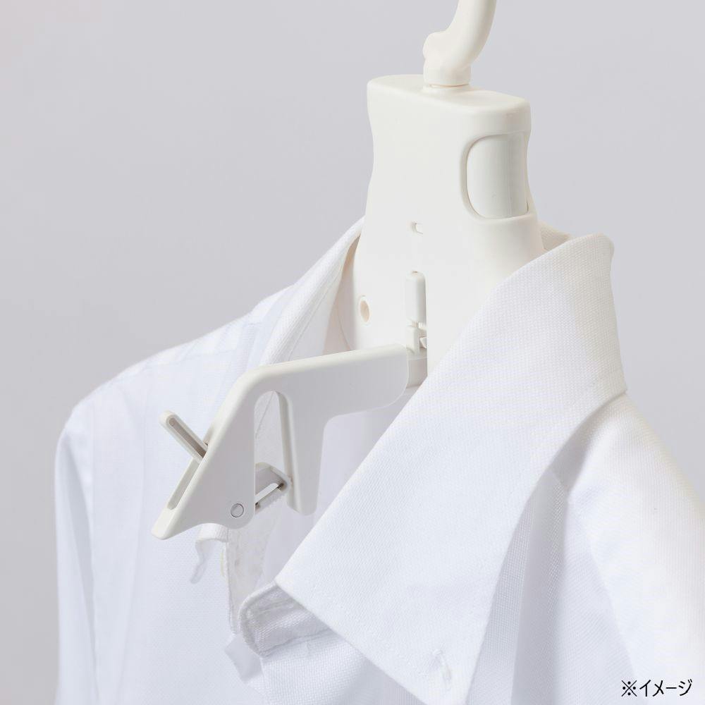 ワンタッチ ワイシャツハンガー ホワイト | 洗濯ハンガー