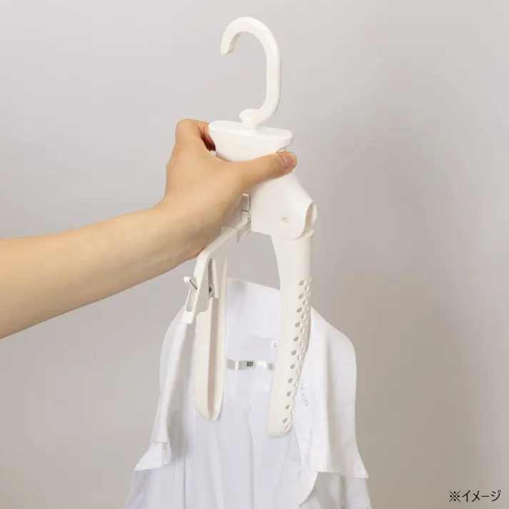 ワンタッチ ワイシャツハンガー ホワイト