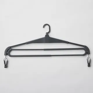 乾きやすい スライドインテリア 洗濯ハンガー 引っ張って取り込みやすいピンチつき