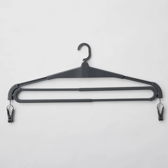 乾きやすい スライドインテリア 洗濯ハンガー 引っ張って取り込みやすいピンチつき