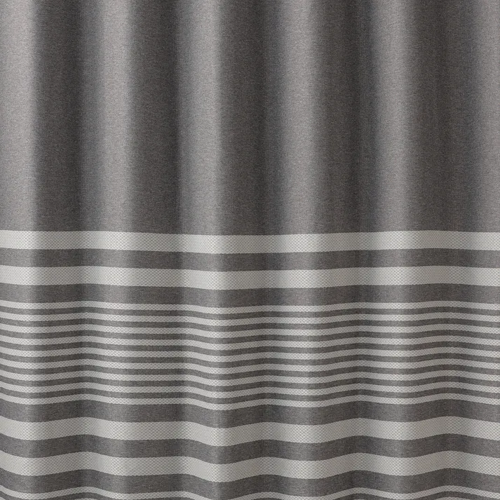 遮光4枚組カーテン ボーダー グレー 100×135cm