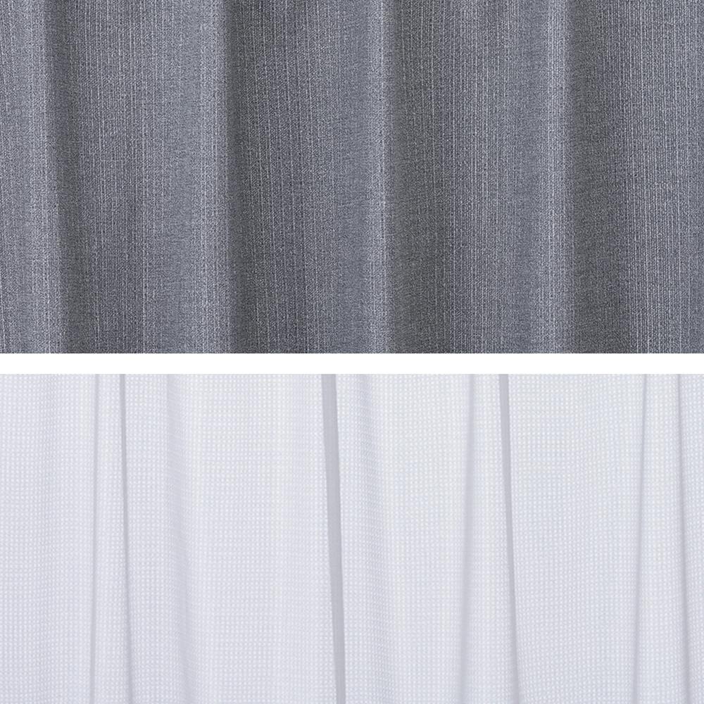 シェニール グレー 100×110cm 4枚組セットカーテン (販売終了